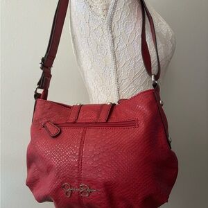 Jessica Simpson Textured Red Shoulder Bag